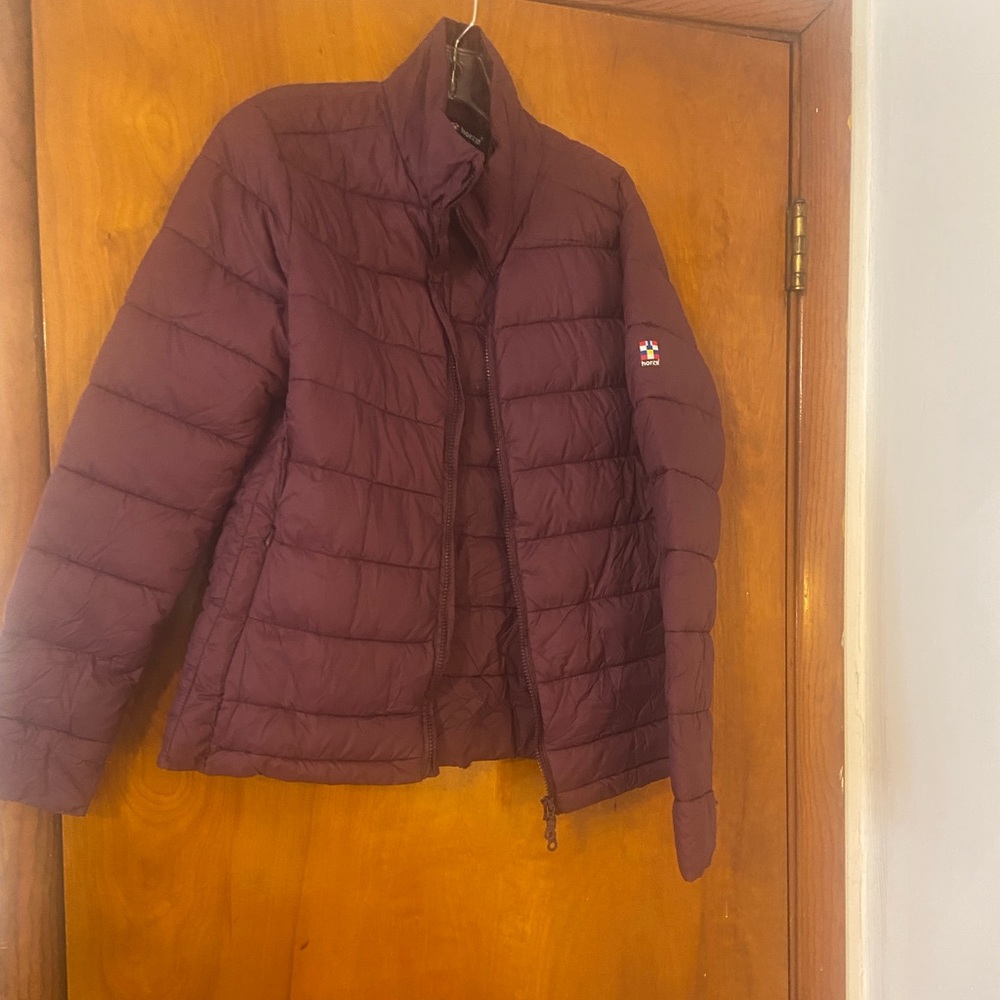 Horze Burgundy Lightweight Puffer Jacket